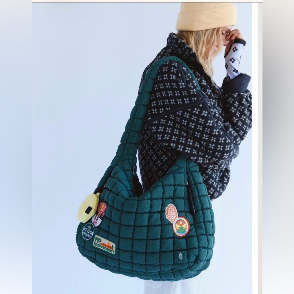Free People Limited Edition Quilted Patch Carryall Bag in Hunter Gatherer! - Picture 10 of 10